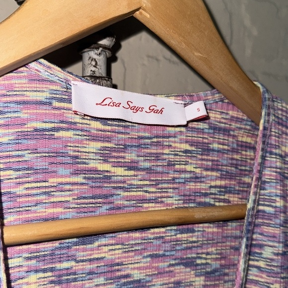 Lisa Says Gah dress Lucille Long Sleeve Wrap style Berry Size Small - Picture 4 of 8